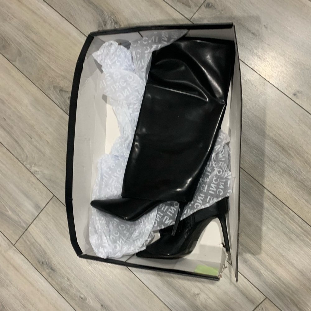 INC International Concepts Black Heeled Boots